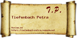 Tiefenbach Petra névjegykártya